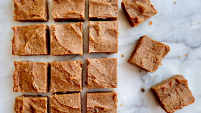 Peanut Butter Blondies with Cacao Nibs