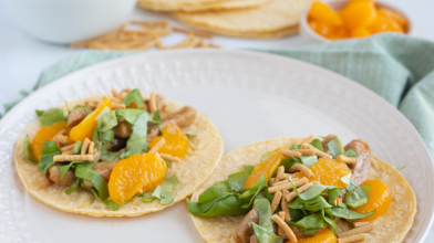 Ponzu Pork Tacos with Mandarin Oranges