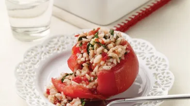 Roman-Style Rice and Herb-Stuffed Tomatoes (Pomodori Ripieni di Riso alla Romana)