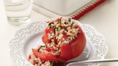Roman-Style Rice and Herb-Stuffed Tomatoes (Pomodori Ripieni di Riso alla Romana)