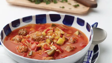 Greek Meatball And Orzo Soup