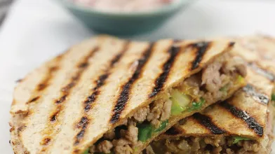 Grilled Pork and Cheese Quesadillas