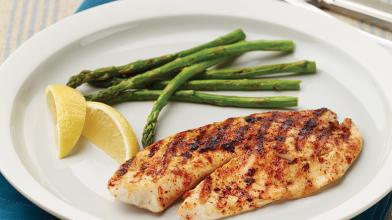 Lemony Tilapia And Asparagus Grill