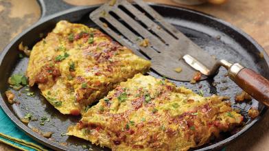 Masala Omelette with Mixed Veggies