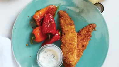 Panko Ranch Chicken Strips with Dipping Sauce