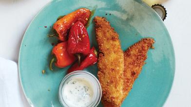 Panko Ranch Chicken Strips with Dipping Sauce