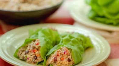 Crunchy Mediterranean Tuna Salad Wrap