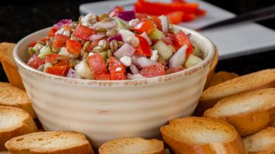 Lentil Bruschetta
