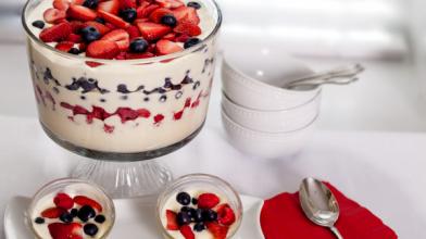 Red, White, and Blue Pudding Trifle