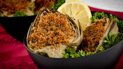 Roasted Stuffed Artichokes