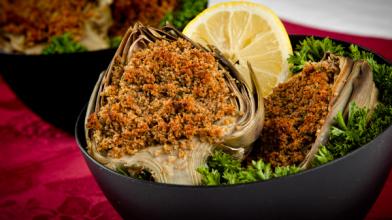 Roasted Stuffed Artichokes
