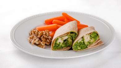 Spinach Pesto Chicken Salad Wrap