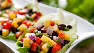 Black Bean and Mango Salsa Lettuce Wraps