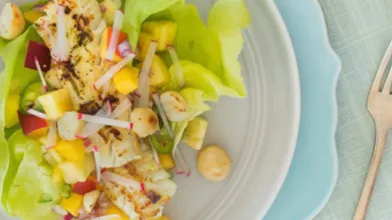 Citrus Macadamia Alaska Pollock Lettuce Wraps