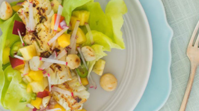 Citrus Macadamia Alaska Pollock Lettuce Wraps