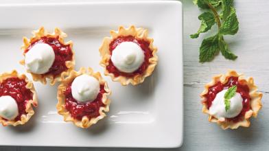 Sweet Tart Raspberry Phyllo Bites