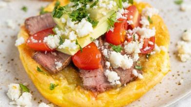 Grilled Pepper Steak Tostada