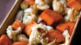 Roasted Cauliflower, Onions, And Sweet Potatoes