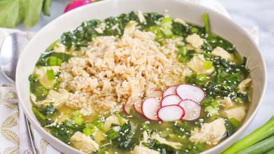 Japanese Chicken and Spinach Rice Bowls