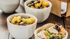 Peach and Black Bean Salsa with Chips