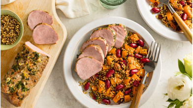 Lemon-Garlic Tenderloin with Warm Sorghum Salad