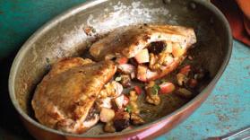 Pork Chops Stuffed with Apples and Dates