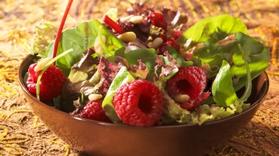 Green Salad with Raspberry Vinaigrette