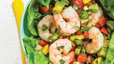 Shrimp and Avocado Taco Bowls