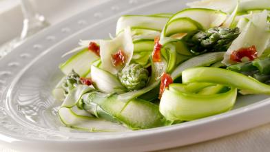 Shaved Asparagus, Radish and Parmesan Salad