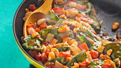 Smoky White Beans and Spinach
