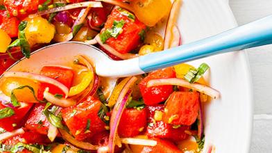 Watermelon and Tomato Salad