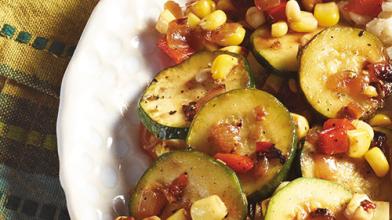 Zucchini With Corn and Peppers