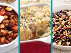 Snapshot of 3 recipes full of fiber for a diabetic diet