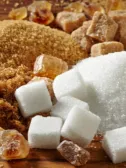 A pile of different types of sugars