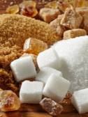 A pile of different types of sugars