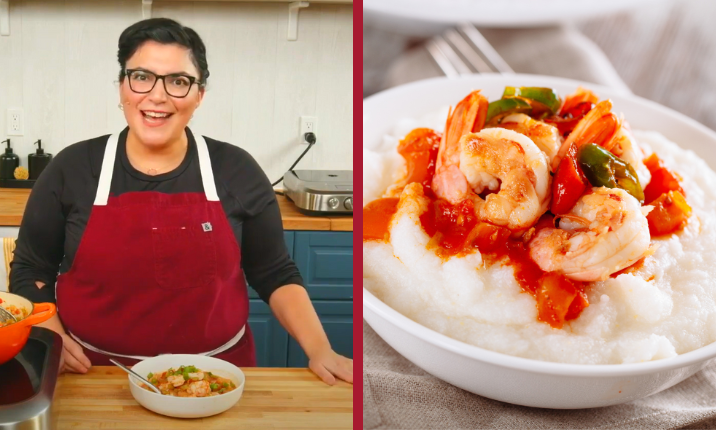 Shrimp & Cauliflower Grits Made Easy