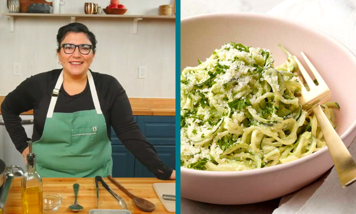 How to Make Avocado Alfredo with Zucchini Noodles 