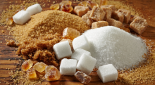 A pile of different types of sugars