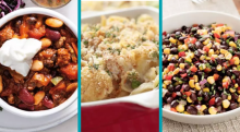 Snapshot of 3 recipes full of fiber for a diabetic diet