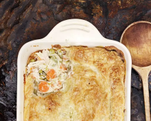 A whole grain chicken pot pie 