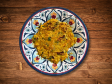 A Pakistani Besan Chilla savory chickpea pancake for diabetic friendly eating