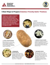 5 best ways to prepare diabetes-friendly Idaho potatoes infographic