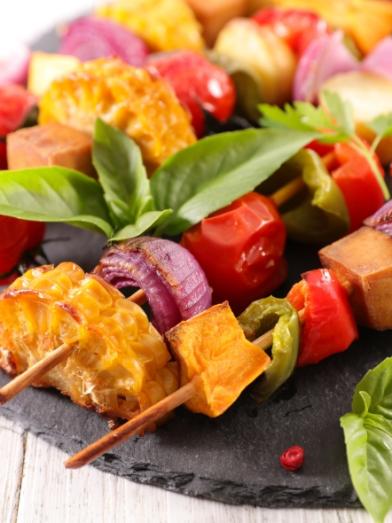 Tofu and Vegetable Skewers 