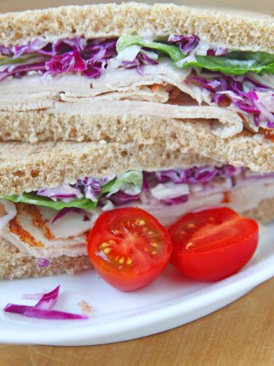 Crunchy Coleslaw Turkey Sandwich