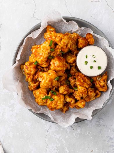 Air Fryer “Honey” BBQ Cauliflower Wings