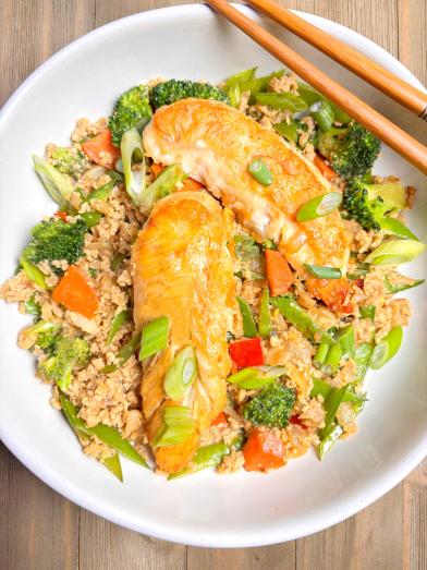 crispy chicken fried rice
