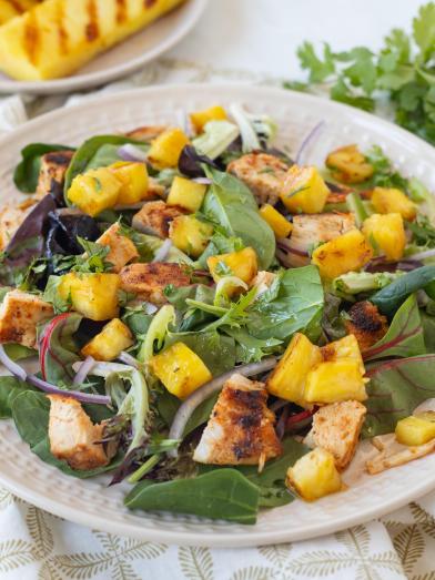 Grilled Pineapple and Chicken Salad