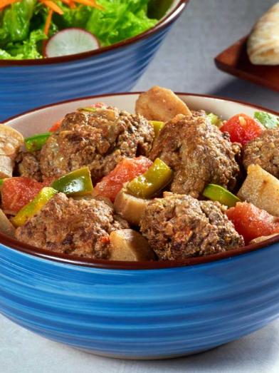 Eggplant with Meatballs (Borani Bademjan)