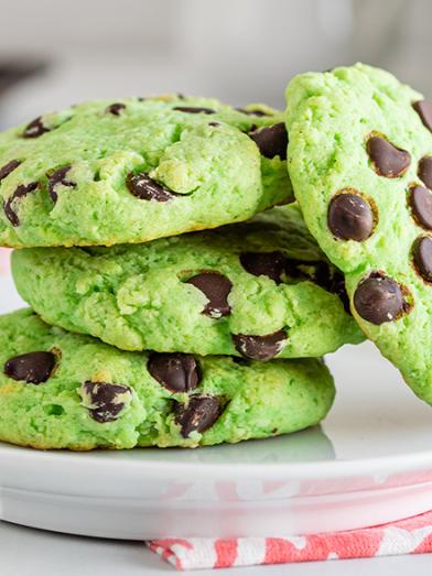 Mint Chocolate Chip Cookies