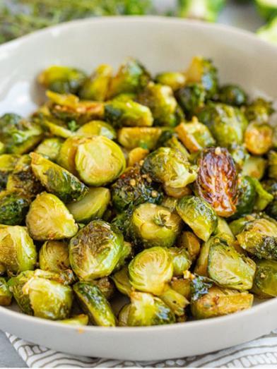 Maple-Thyme Roasted Brussel Sprouts